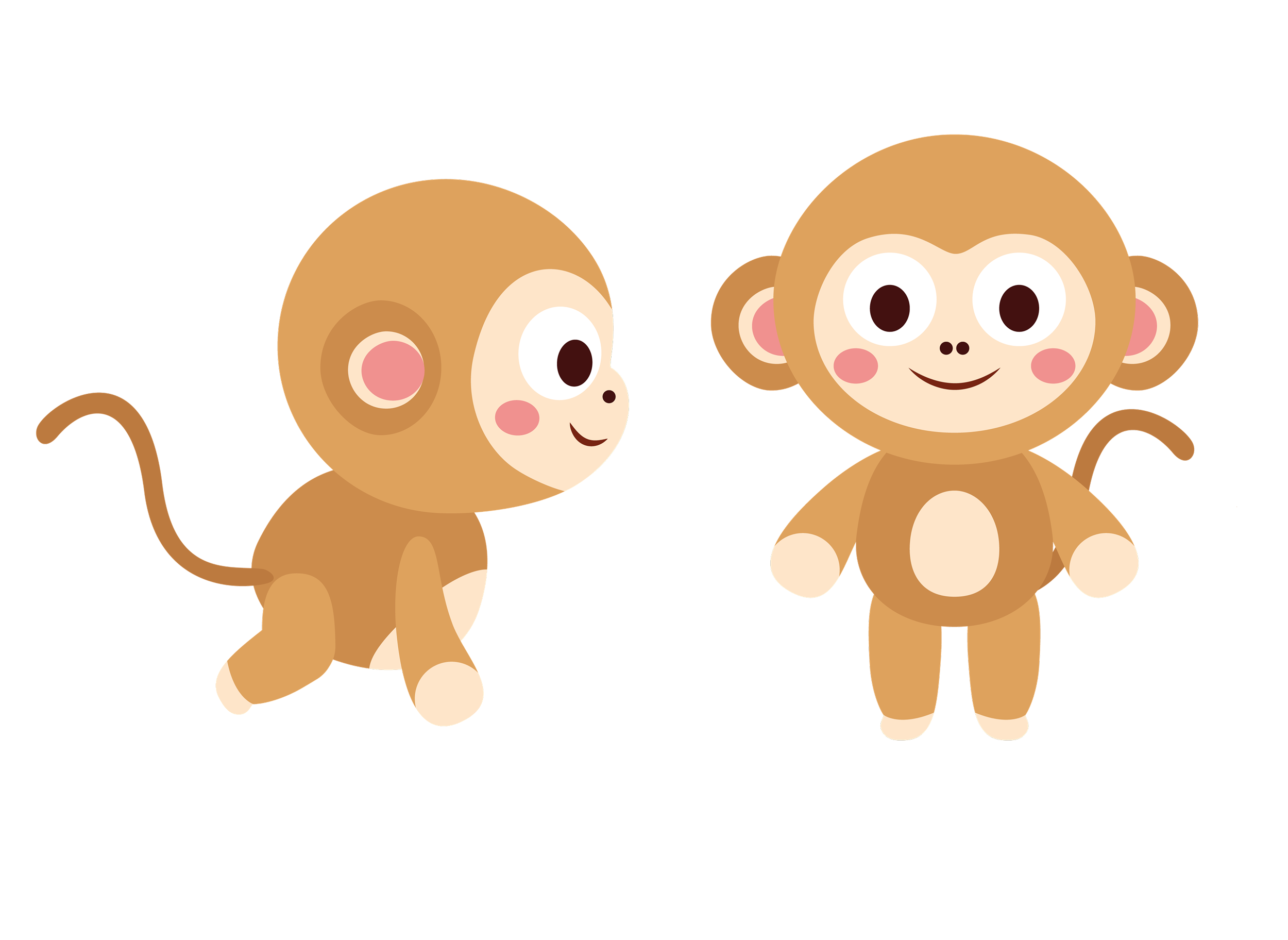 Playful Monkey Characters
