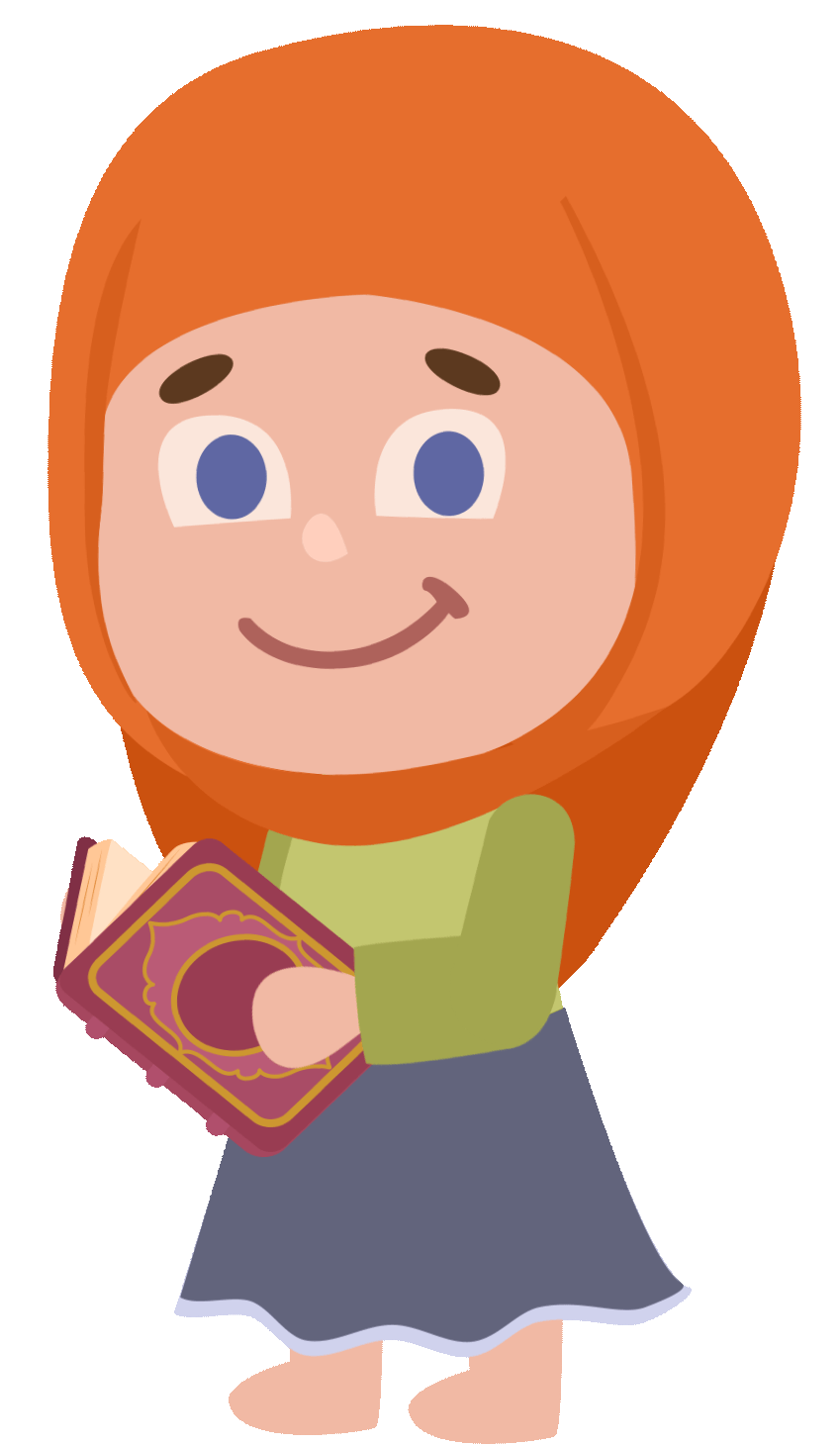 Sireen reading a book